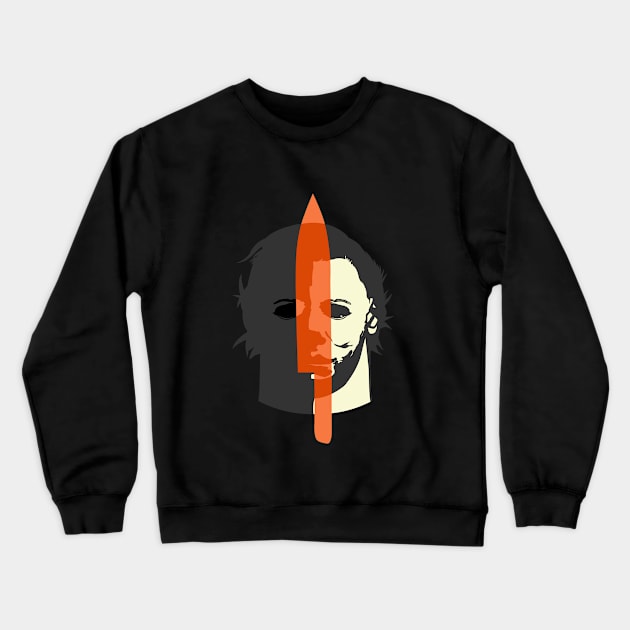 The Shape Lurks (Halloween) Crewneck Sweatshirt by PlaidDesign